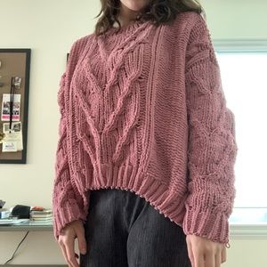 Pink knitted JOA sweater 🌸